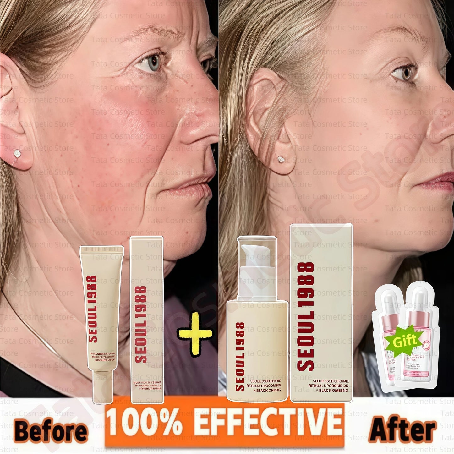 SEOUL 1988 Eye Cream Niacinamide 2% Retinal Acid Ginseng Serum Lighten Fine Lines Firming Pores Brightening Face Korean Skincare