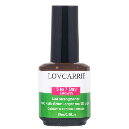 LOVCARRIE Nail Growth 5 to 7 Day Strong Nail Strengthener Calcium Protein Formula Strong Nails Hardener Protect Soft Thin Nails