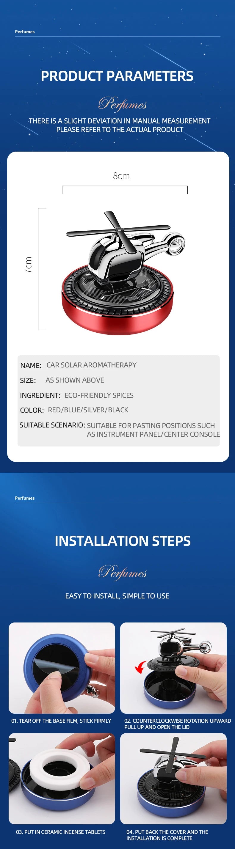 Car Aromatherapy Air Freshener Car Fragrance Perfume Fresh Vent Air Aromatherapy Interior Cars Auto Accessories Solar Plane