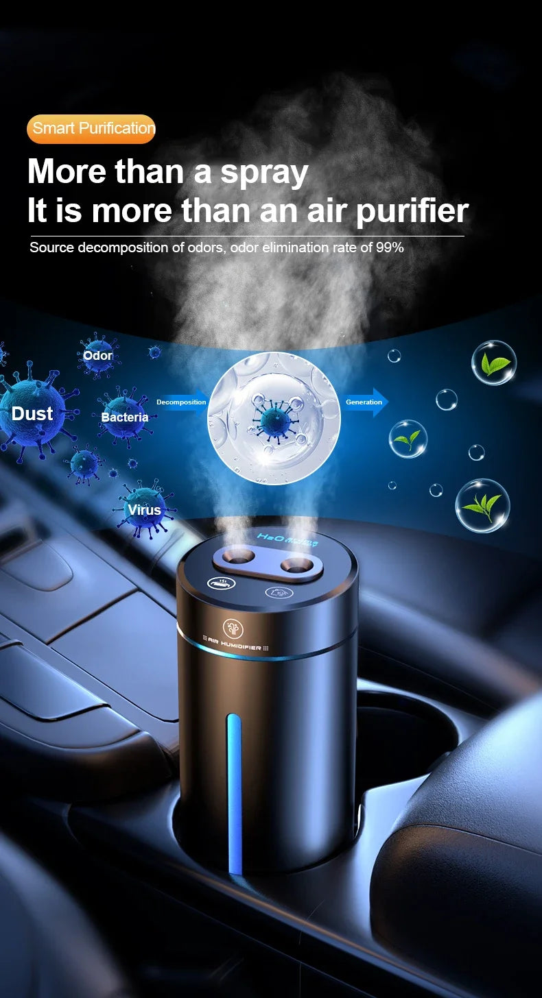 Car Air Freshener USB Charge Aroma Humidifier Mini Essential Oil Diffuser Car Flavoring Aromatherapy Interior Car Accessories