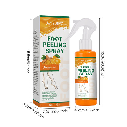 Jaysuing Exfoliating Foot Treatment Spray Remove Dead Skin Care Repair Skin Cracks Replenish Moisture Moisturize Soften Footcare