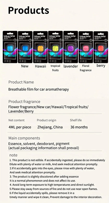 4 Pack Car Air Freshener Car Air Vent Freshener, Car Aroma Relax Long-lasting Fragrance Powerful Odor Eliminator