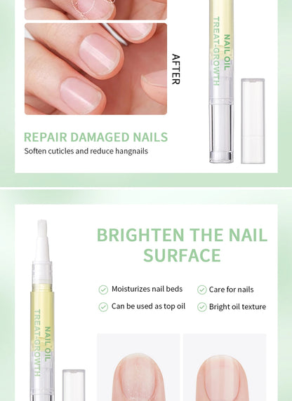 Nail Treat-Growth Oil Nail Nutrition Oil Pen Nail Treatment Cuticle Revitalizer Oil Prevent Nail Polish Agnail Nourish Skin