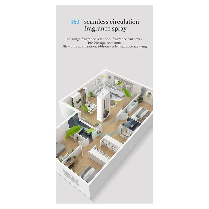 ABKW-Motion Sensing Air Freshener Spray Sprayer Automatic For Room Dispersion Wall Mounted Or Free Standing Aroma Device