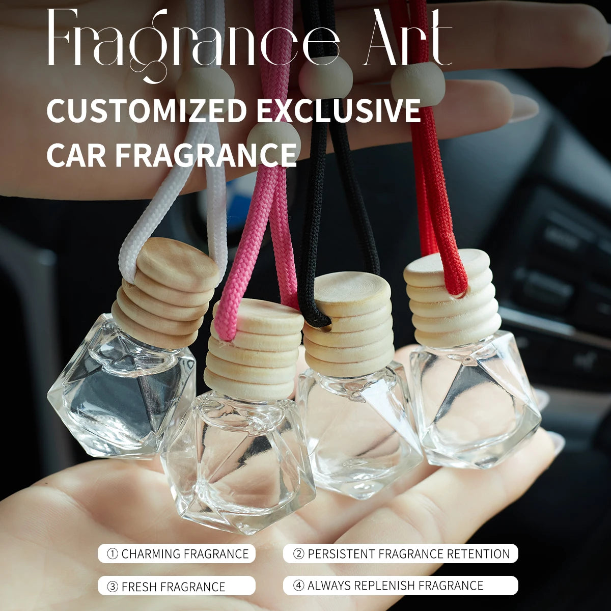 Car Air Freshener car air diffuser, Auto Aromatherapy Fragrance suitable for Car, Home, Office, Bathroom, Bedroom, Car Interior