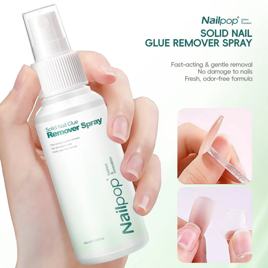 Nailpop 60ml Nail Remover Spray For Press On Nails False Nail Tips  Type UV Soak Off Solid Adhesive Fake Nail Removing Nail Art