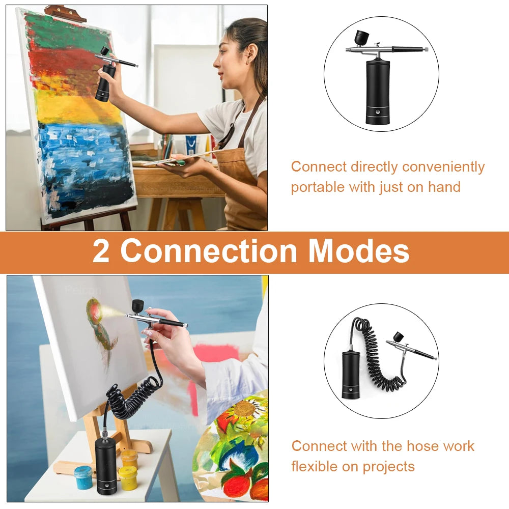 Airbrush Nail High Pressure Nail Art Printing Machine Portable Spray Gun For Nail Art Makeup Painting Cake Nail Spray Airbrush