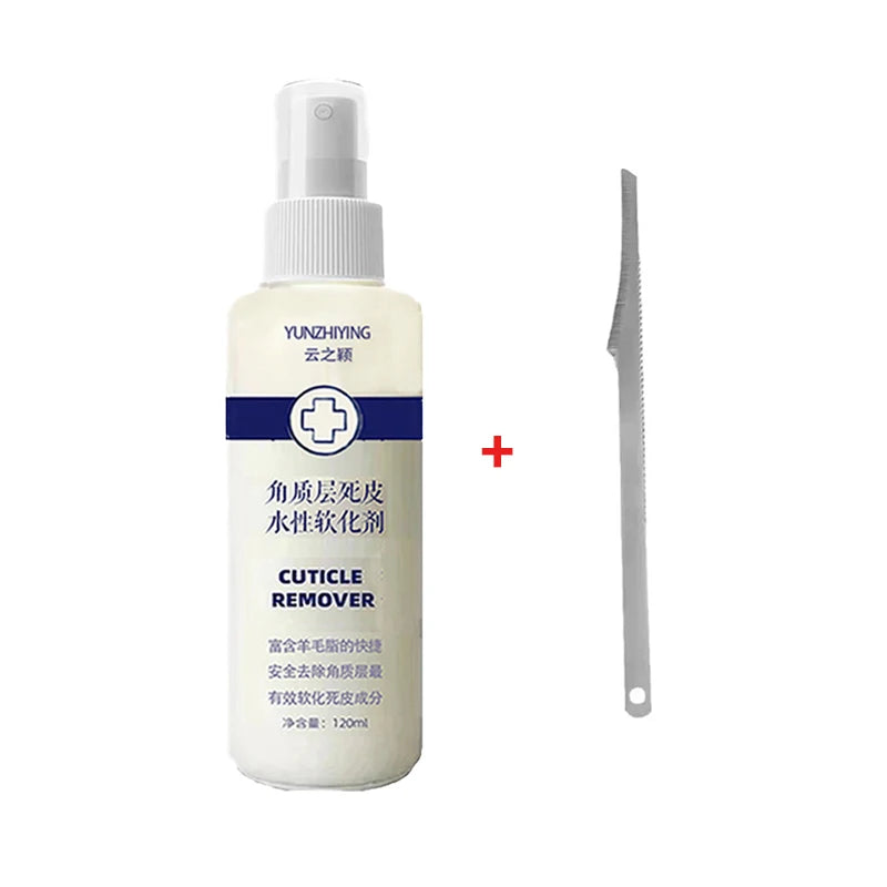 Foot Cuticle spray Remove Dead Foot Exfoliator Softener Remove Dead Skin and Calluses Foot Mask Pedicure Nail Enhancer 120ml