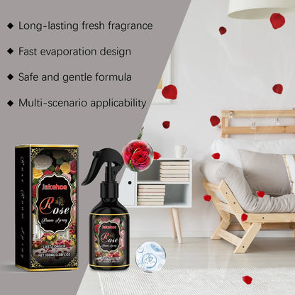 Rose Scented Room Spray 100ml Long Lasting Air Freshener for Bedroom Bathroom Office Instant Odor Eliminator Natural Fragrance