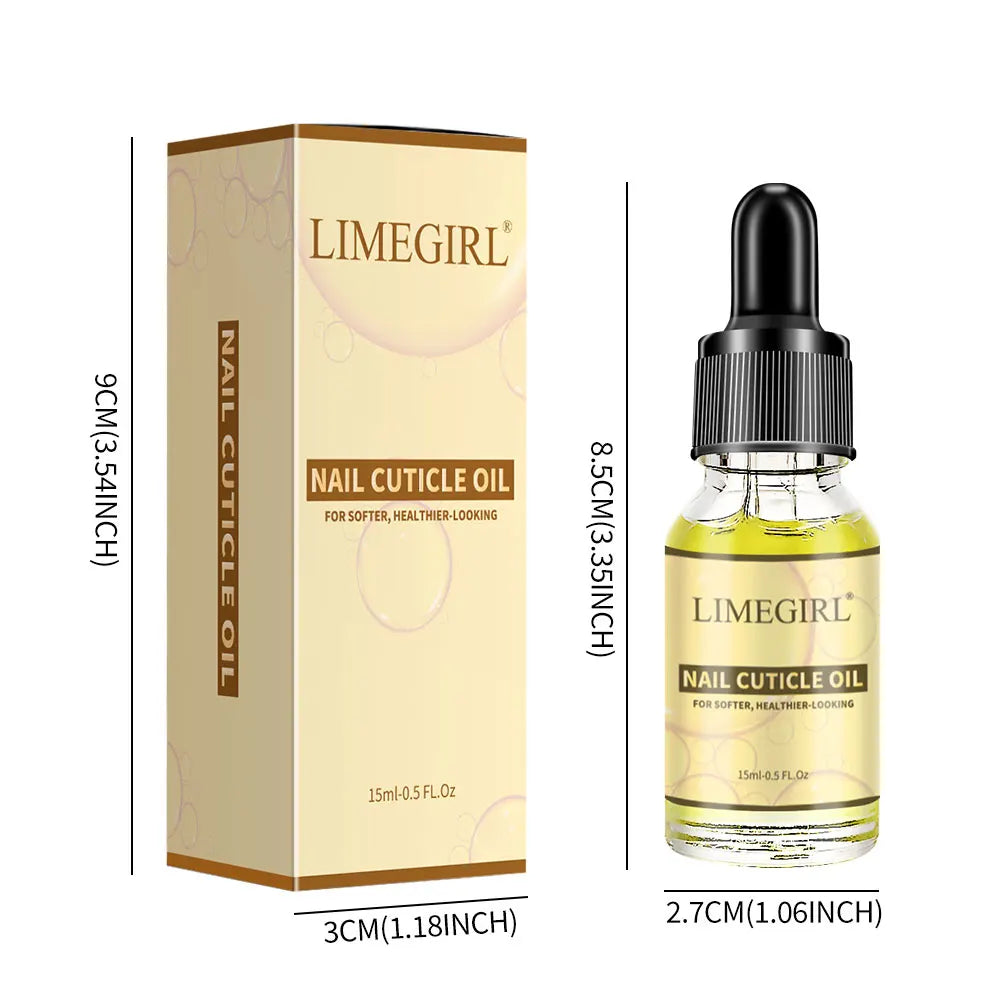 LIMEGIRL15ML Nail Cuticle Nutrient Oil Nourishes and Repairs Damaged Nails Moisturizing Strengthens and Brightens Nail Care