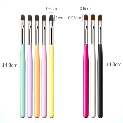 Nails Art Brush Pattern Phototherapy Acrylic UV Gel Extension Builder Coating Painting Pen DIY Manicure Accessories Tools