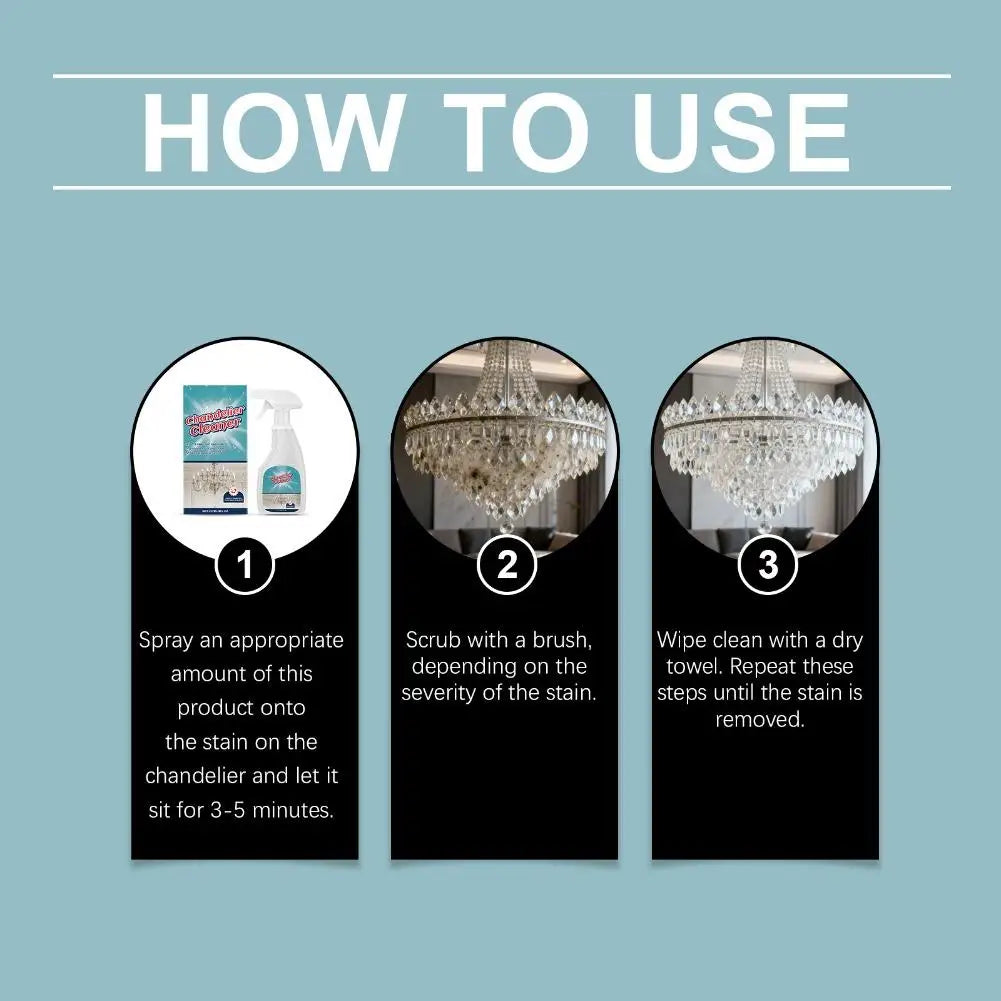 1pcs Strong Cleaning Power Spray Dust Remover Spray Chandelier No Wipe Crystals Cleaning Spray Cleaner Spray For Household