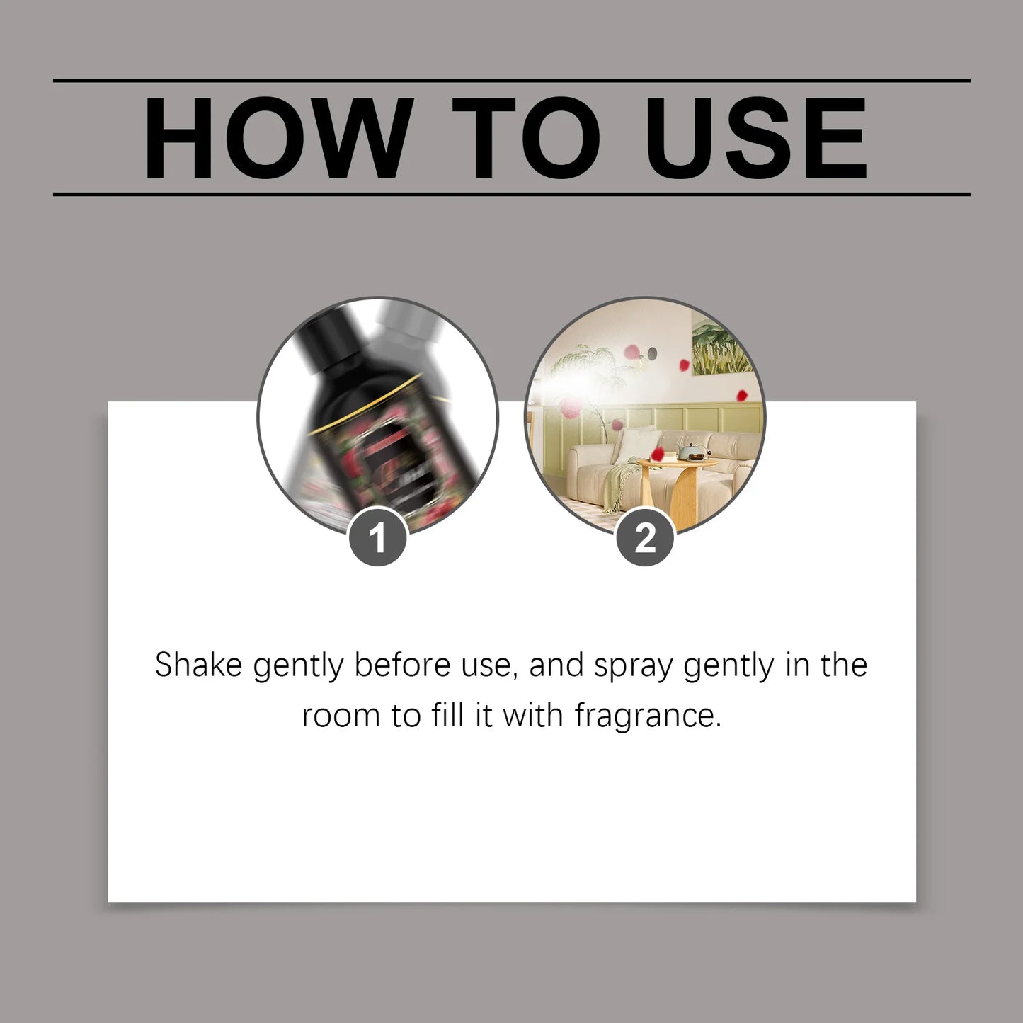 100ml Rose Scented Room Spray Long Lasting Air Freshener Natural Fragrance for Bedroom Bathroom Office Instant Odor Eliminator