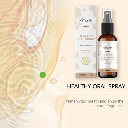 XIMONTH Healthy Oral Spray Propolis Freshen Breath Long-Lasting Protection Selected Ingredients Convenient To Use Small Portable