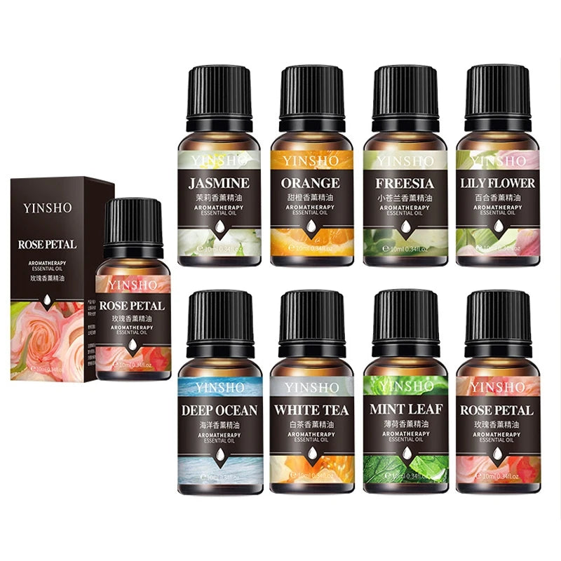 10ML Freshener Essential Oil Automotive Air Aromatherapy Oil Diffuser Humidifier Lavender Rose Eucalyptus Aromatherapy Oil