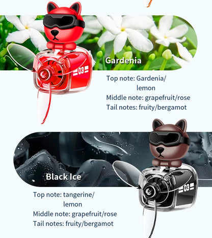 Car Air Outlet Fragrance Diffuser Conditioning Aromatherapy Perfume Clip Dog With Sunglasses Car Decoration Air Freshener