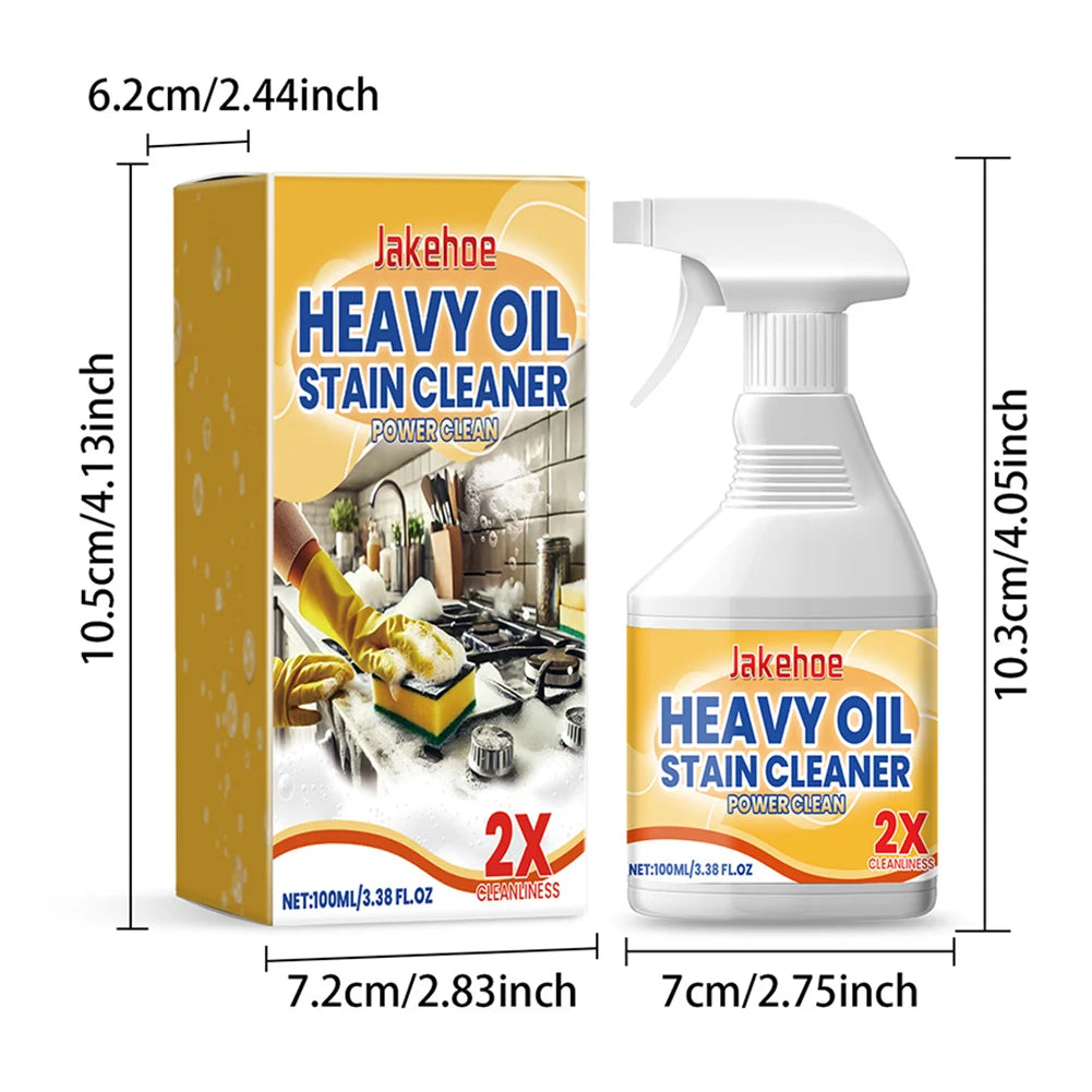 100ml Heavy Oil Cleaner Kitchen Oil Stain Powerful Degreaser Oil Stains Remover Cleaning Grills Oven Home Cooktop Cleaning Spray
