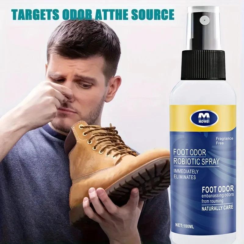 1 Bottle/Box Shoe Deodorizer Spray - Odor Eliminator Spray with Plant-Based Formula, Quick-Dry Odor Killer for Gym, Travel