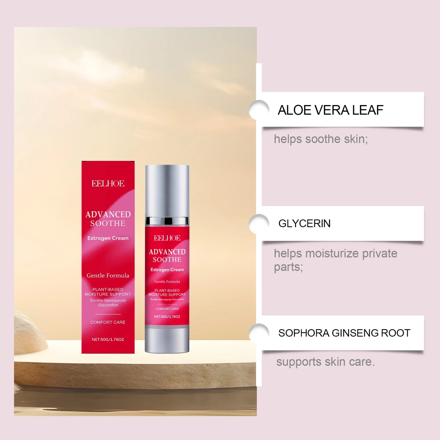 Intimate Care Cream for Women Daily Moisturizer Body Cream for Dry Sensitive Skin Winter Skincare Holiday Gift Festive Gift Set