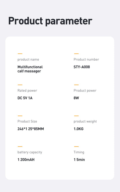 EMS Calf Massager Relieves Pain Constant Temperature Hot Pressure Vibration Massager Varicose Veins Relieves Fatigue