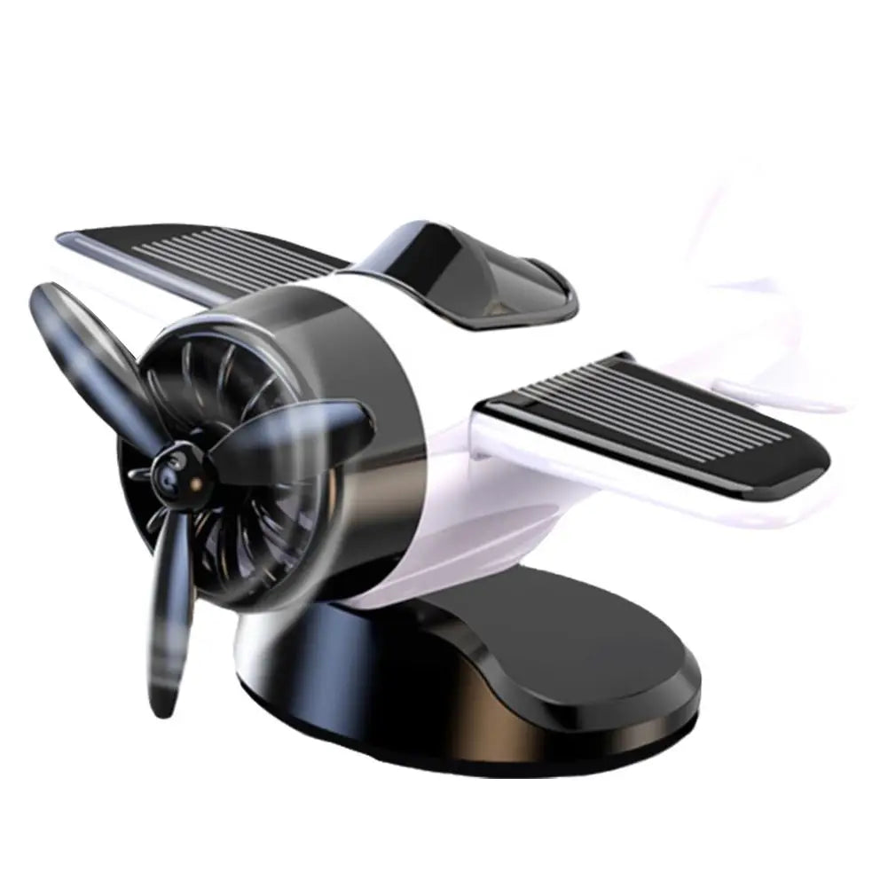 Car Air Freshener Creative Solar Powered Rotating Airplane Ornament Flavoring Fragrance Decoration Car Interior Accessories