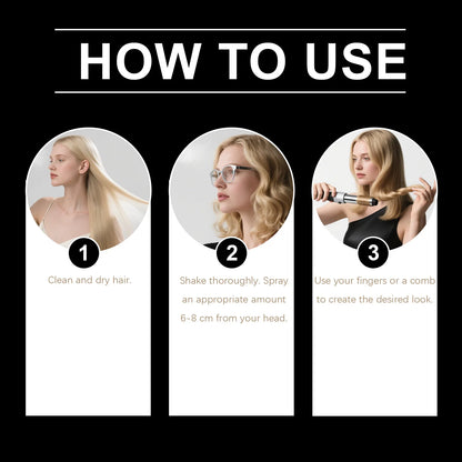 HOEGOA Hair Styling Spray Brighten Luster Eliminate Frizz Enhance Texture Improve Elasticity Permanent Styling Hair Cares Spray