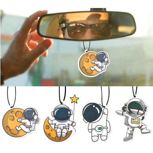 Car Fragrance Hanging Cute Car Air Freshener Funny Astronaut Aromatherapy Charm  Car Interior Deodorant Pendant Accessories