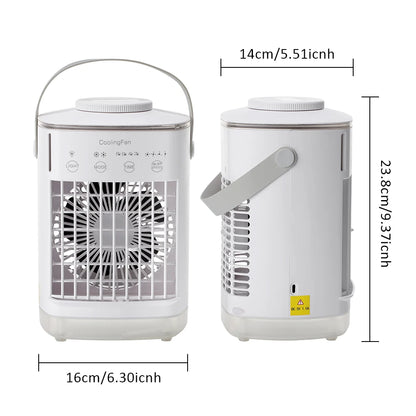 Small Space Air Conditioning for Home Rechargeable Portable Summer Desktop Air Cooler Spray Fan Moist Clean Air for Office Room