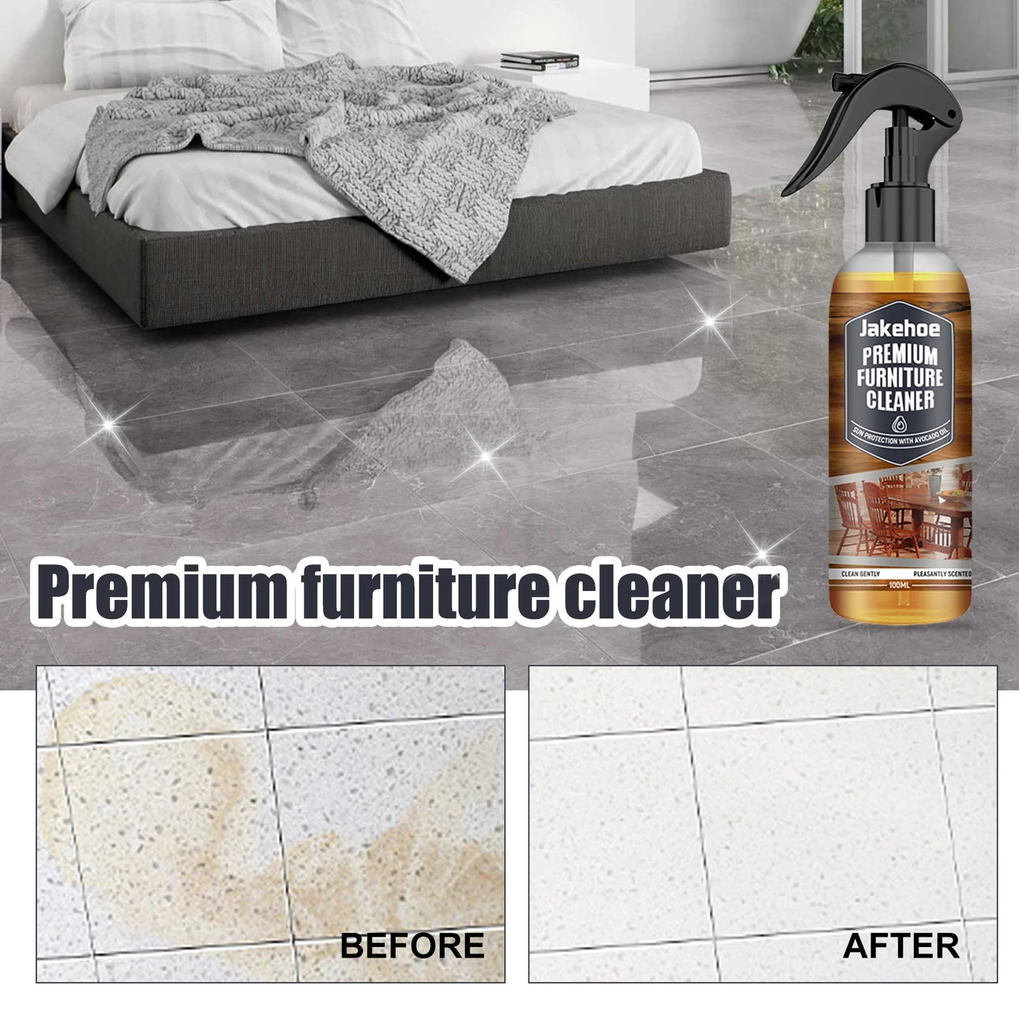 1/2/3 Set Floor Cleaner Wood floors, marble floors, powerful stain remover, brightening polishing cleaner