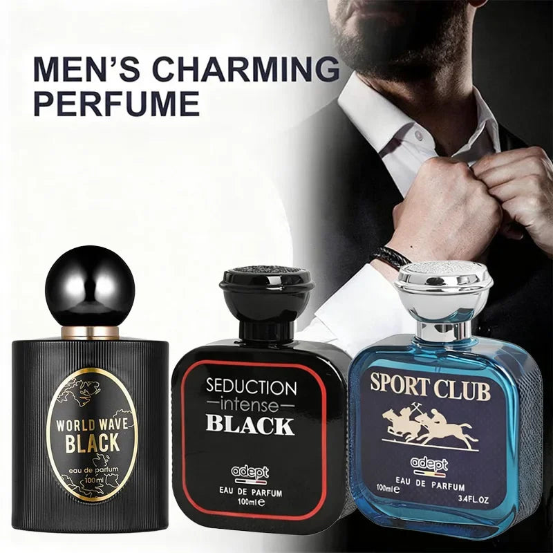 100ML Men Fragrance Spray Pheromone Charm Fresh Eau De Toilette Bergamot Musk Oud Cologne Long-lasting Brand Confident Perfume