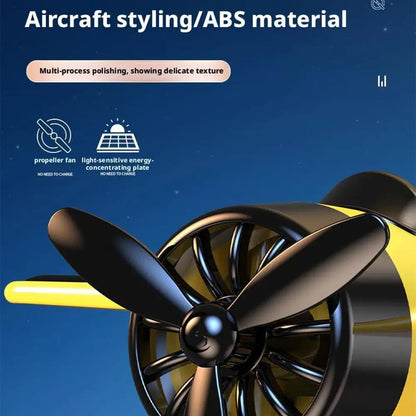 Car Air Freshener Creative Solar Powered Rotating Airplane Ornament Flavoring Fragrance Decoration Car Interior Accessories