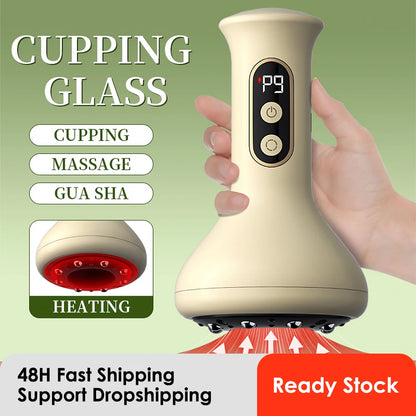 Electric Hot Stone Massager Warm Moxibustion Guasha Tool Wireless Hot Compress Body Scraping Physiotherapy Back Face Massage