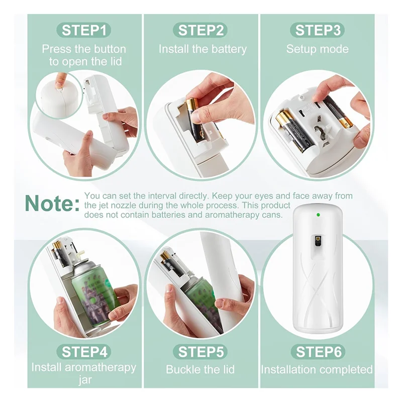 B64B-Automatic Air Freshener Sprays Dispenser Wall Mounted 2 Pcs Metered Flying Insect Control Fly Mosquito