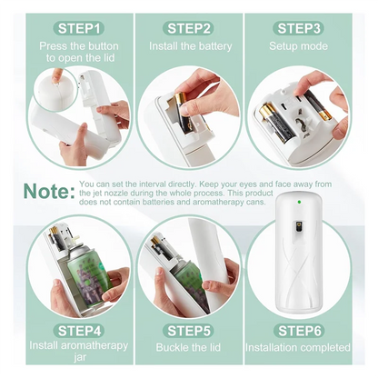 B64B-Automatic Air Freshener Sprays Dispenser Wall Mounted 2 Pcs Metered Flying Insect Control Fly Mosquito