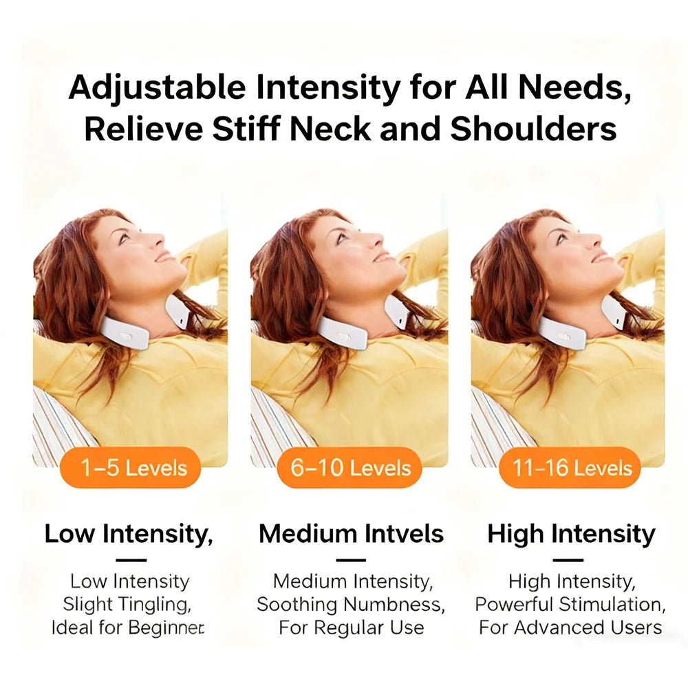 Portable Neck and Shoulder Relaxer Multi-level Adjustable Neck Massager Special Tool for Deep Neck and Shoulder Massage.