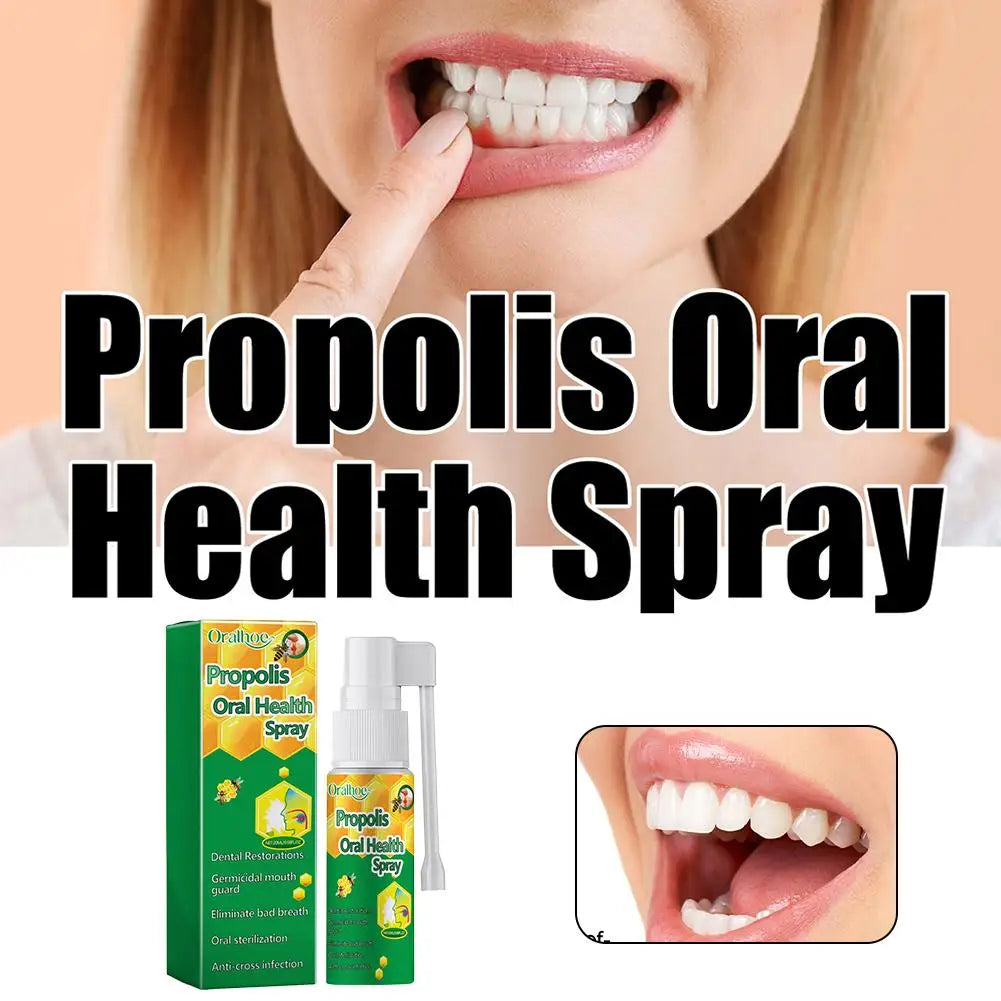 20ml Propolis Oral Spray Oral Treatment Effectively Clean Breath Keeps Oral Mouth Bad Care Refresh