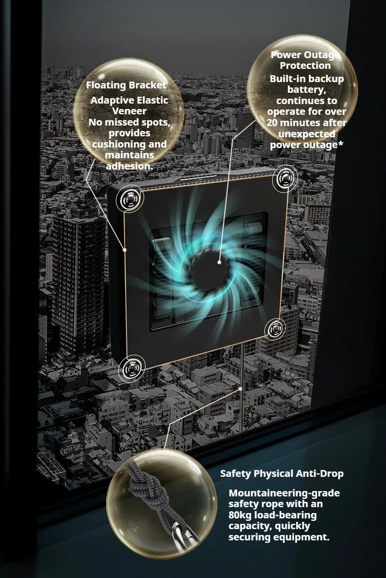 Window Cleaning Robot Battery-Four Spray Heads,Automatic Window Cleaner,Smart Home For Clean Glass,Home,Tile To Clean Tiles