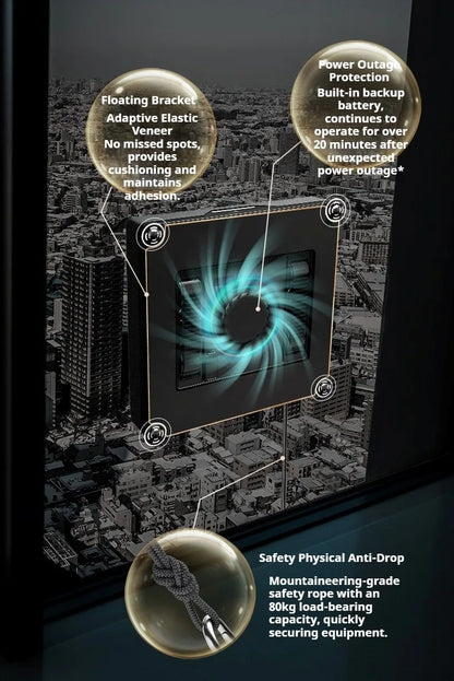 Window Cleaning Robot Battery-Four Spray Heads,Automatic Window Cleaner,Smart Home For Clean Glass,Home,Tile To Clean Tiles