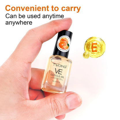 TWOING Vitamin E Nail Care Oils，Nail Cuticle Hydration & Nail Strengthening, Deeply Moisturizing for Healthier,Shinier,Nails 8ML