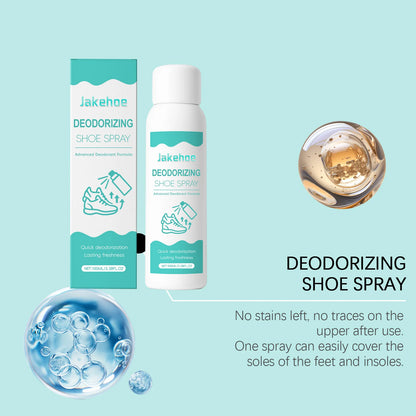 JAKEHOE 100ml Deodorizing Shoe Socks Spray Quickly Dry & Refresh Long-lasting Suppress Odors Portable Design Used at Home Office