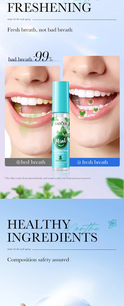 18ML Lemon Oral Fresh Mouth Spray Fresh Breath Eliminate Bad Breath Spray Deodorant Persistent Protable Fragrance No Alcohol