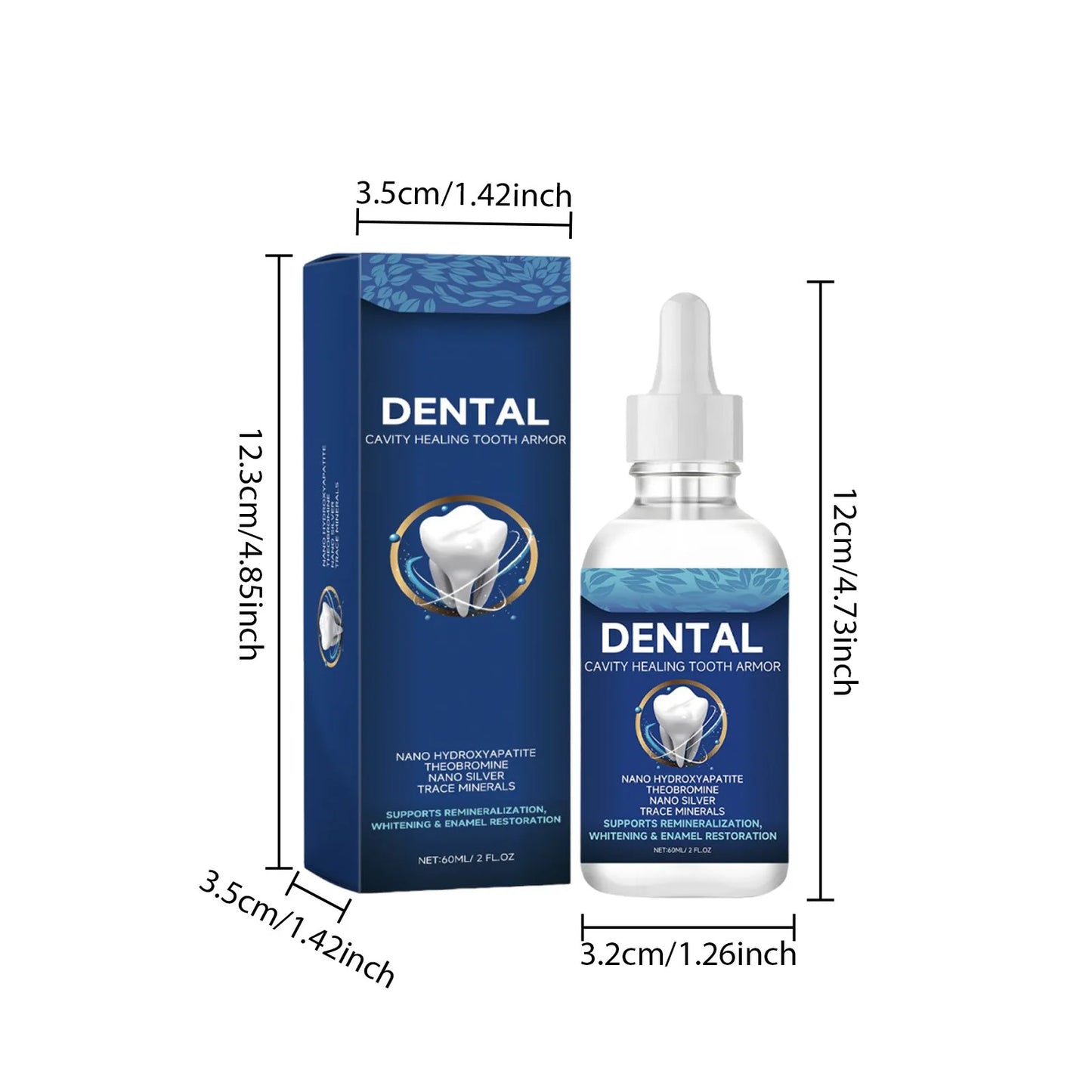 Oralhoe Dental Care Liquid Lasting Freshing Breath Deep Cleaning Oral Hygiene Removes Plaque Stains Teeth Brightening Serum 60ml