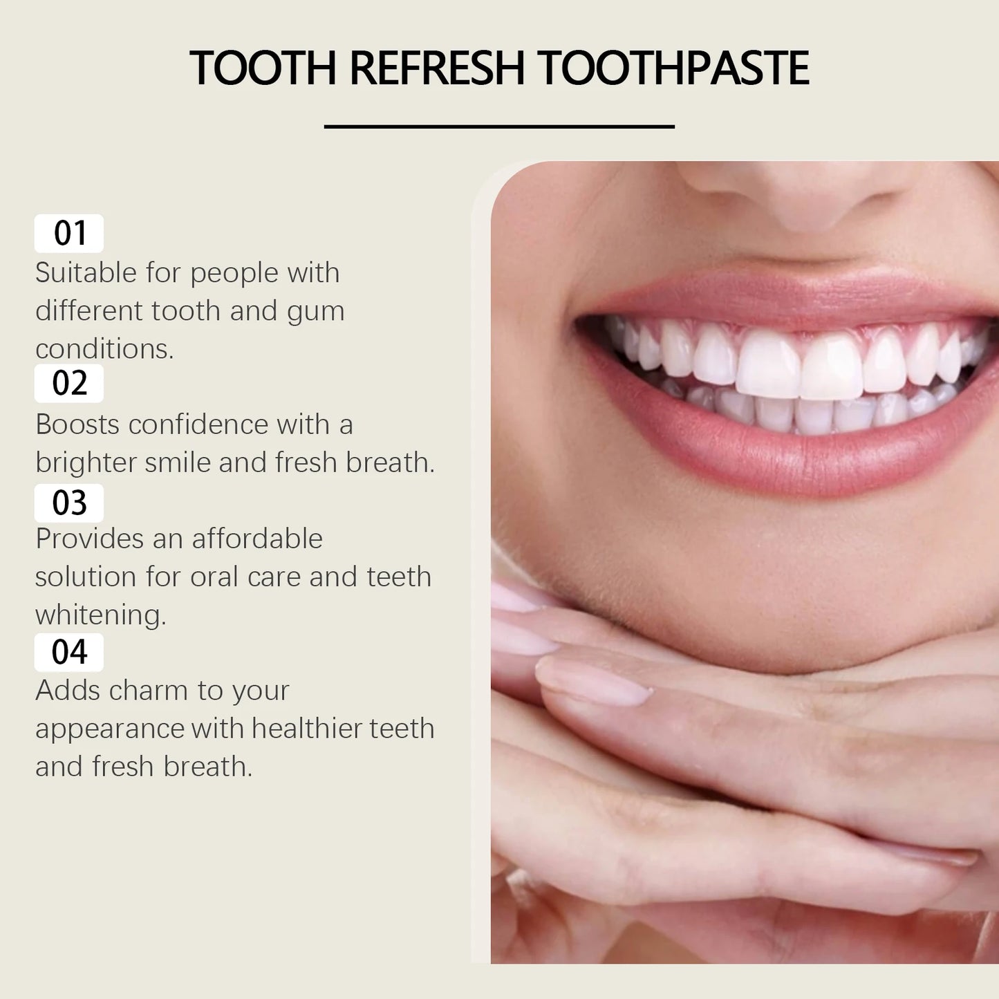 ORALHOE Tooth Stain Removal Toothpaste Refresh Breath Whiten Teeth Protect Gums Repair Enamel Maintain Healthy Boost Confidence