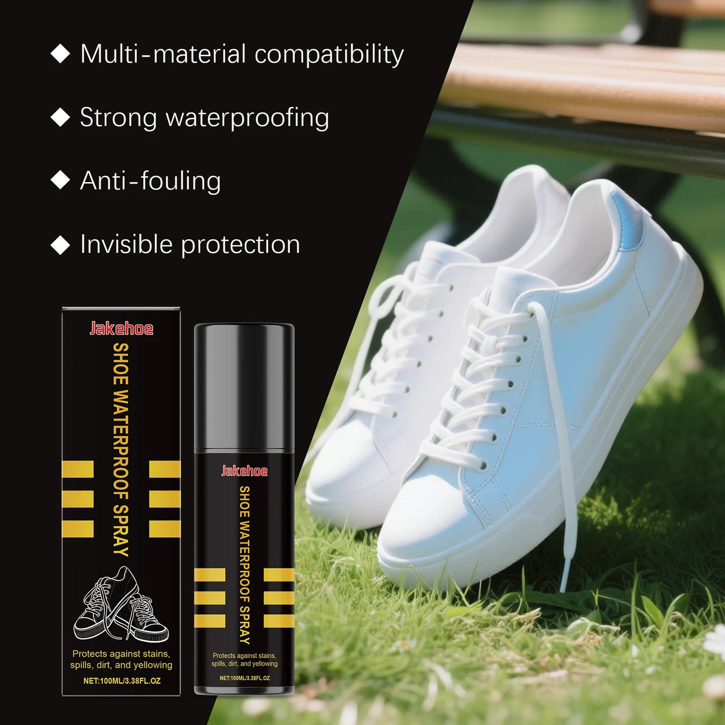 Shoe Waterproof Spray Effectively Remove Stain Dirt Prevent Yellowing Keeping Shoe Dry Snow-Proof Cleaning Decontamination Spray