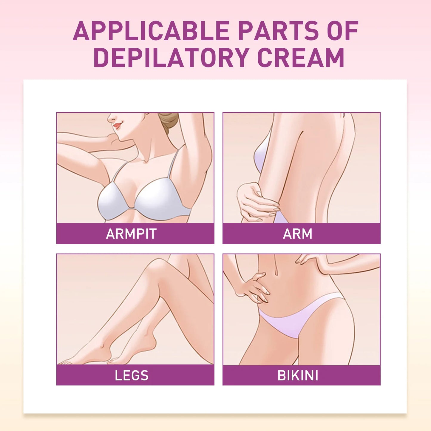 Hair Removal Spray Inhibit Growth Remove Underarm Arm Leg Private Parts Hair Mild Painless Long Lasting Cleaning Depilatory Mist