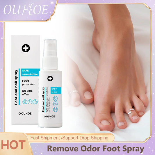 Foot Deodorant Spray Perfume Anti Cracking Nail Feet Odor Care Moisturizing Repairing Shoe Fresheners Foot Odor Removal Spray