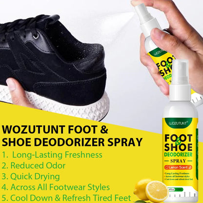 100ml Foot Shoes Deodorizer Spray Lemon Perfume Feet Shock Odor Nemesis Deodorant Removal Antibacterial Refresh Stink Freshener