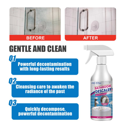 60ML Multi-Purpose Bathroom Cleaner Spray - Powerful Stain Remover, Quick Mold & Limescale Removal for Toilets & Surfaces