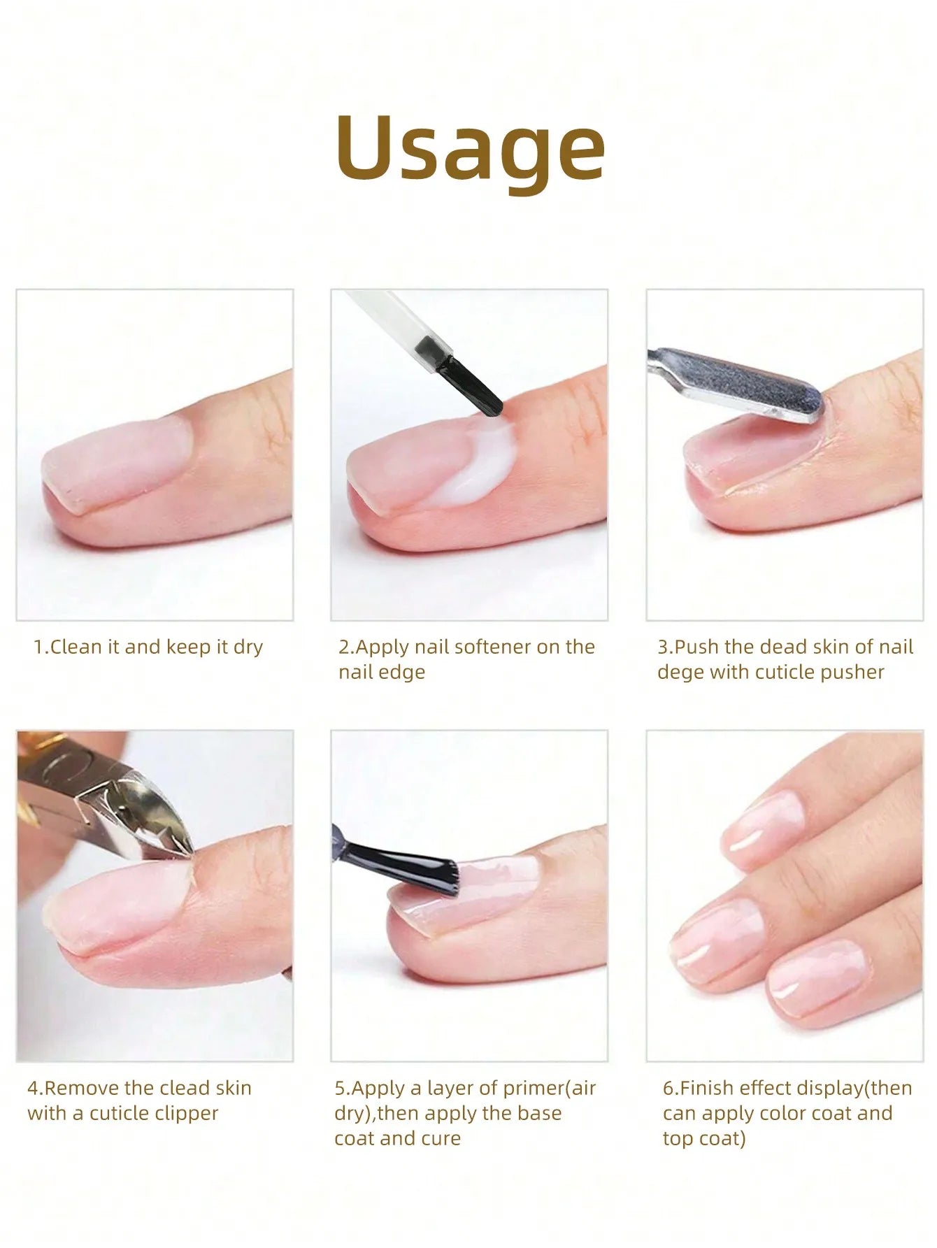 1pc Nail cuticle softener Plant Nails Nourishing Treatments For Cuticle Moisturizing Anti-barb Nail Edge Finger Nail Care Tool