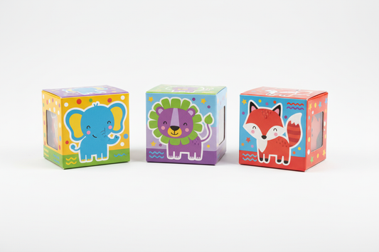 Mini puzzle set for kids with cartoon animals